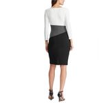 Ralph Lauren NEW Knee-Length Sheath Dress, Black/White/Grey Size 14 New w/Tag Photo 3