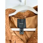 Forever 21 Teddy Jacket Womens Size Large Brown Buttoned Front Pockets Photo 5