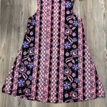 Pink Rose  Women's Dress - Pink and Purple Floral Stripes Photo 1