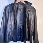 Siena 100% Leather Black Jacket Full Zip High Neck Lined Women’s Size Medium Photo 8
