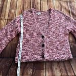Eyeshadow Women’s Long Sleeve V-Neck Button Down Knit Cardigan Pink Size Medium Photo 5