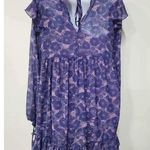 Free People These Dreams Babydoll Swing Long Sleeve Boho Mini Dress Size M. B-4 Photo 5