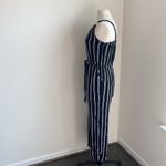 No Boundaries  Jumpsuit Womens Sz Medium Black White Striped Coastal Boho Photo 4