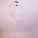 NEW Summersalt The Effortless Button Front Collarless Midi Shirtdress Cover-Up Photo 0