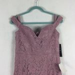 Lulus NWT  Swept Up Maeve Pink Lace Off-the-Shoulder Mermaid Maxi Dress Medium Photo 4