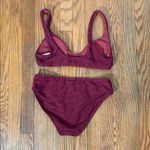 ANDIE  bikini set Delray top‎ bikini bottom syrah lace red size S NWOT Photo 1