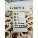 Forever 21  Crochet Sweater Crop Tank Top Size Small Beige Cream Hippie Boho Y2k Photo 4