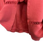 Maurice's Salmon Coral Pink 3/4 Sleeve Lace V-Neck Lined Shift Dress Size L Photo 4