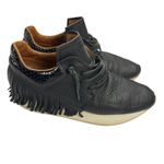 Esseutesse Fringe Leather Sneaker Rare Black on Black Italian Size 37 (US 7 Photo 1