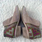 Sam Edelman  Putnam Saddle Aztec Gray Ankle Suede Stacked Booties Boots Photo 2