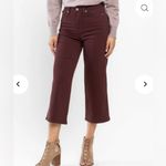 Judy Blue  Sign Me Up Tummy Control Wide Leg Cropped‎ Jeans Garment Dyed Maroon Photo 2