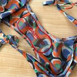Solid & Striped Iris Printed Side Tie Mesh Bikini Bottom in Optic Swirl - Large Photo 4