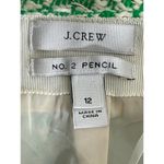 J.Crew No. 2 Pencil Knee Skirt 100% Cotton Clover Tweed Slit 12 Green White Photo 6
