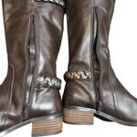 Audrey Brooke Audrey Brooke Women's Brown Leather Knee High Riding "Tony" Boots Size 7 Photo 5