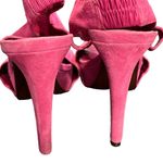 Diane Von Furstenberg DVF  Pink Suede Zia Platform Sandals Photo 4