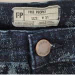 Free People  Dark Acid Wash Skinny Jeans Blue W31 Photo 3
