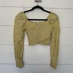 American Eagle  Women’s XS Yellow White Floral Longsleeve Top Photo 0