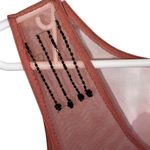 Free People New beaded sheer Marsala Pink Black Mesh slip dress Fall Holiday Photo 7