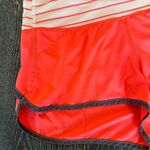 Lululemon Speed Short 2.5" Electric Coral Stripe Zip Pocket Women's Size 10 Photo 1