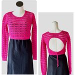 Free People NWOT FP BEACH Haut En Fauxchet Waiting For Tonight - Pink Phenom Photo 2