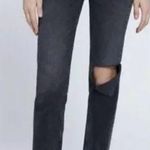 RE/DONE NWT  WORN BLACK WITH RIP 70S STRAIGHT Photo 0