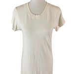 L Space Ivory Short Sleeve Maxi T Shirt Dress With Slit S/M Photo 2
