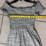 Hollister Women Gray Smocked off shoulder Dress size Small Photo 7