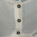 Free People  Ivory Lace Open Back Ruffle Sleeveless Top (1068) Photo 8