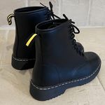 Catherine Malandrino 🆕 Helli lace up combat moto boots faux leather blac… Photo 2