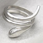 Wrap Around Snake Ring Silver Photo 0