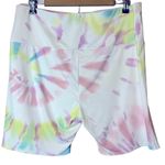 AFRM Lawson High Waisted Bike Shorts Pastel Tie Dye‎ Pink Purple plus size 1X Photo 4