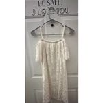 Ultra Flirt Ultra‎ Flirt Cold Shoulder Cream Lace Mini Dress L Photo 3