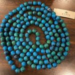 Barse Brand BARSE Genuine Azurite Magnesite Beaded Matte Necklace NWT 60” Photo 0