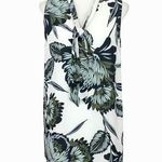 Who What Wear Women's Cream Olive Tie Neck Shift Dress Sundress Size Small S Photo 0