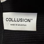 Collusion X Black Cropped Rib Racerback Tank Top Size 8 Photo 4