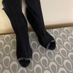 Womens ShoeDazzle Destroyed Over the Knee Dark Denim Heeled Boots Size 8 Blue Photo 5