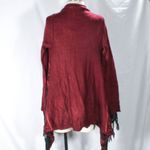 Rue 21 Elegant Whimsigoth Burgundy Dusty Rose Open Front Cardigan Tassels Size Med NWT Photo 4
