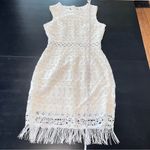 Lulus  Kenna White Crochet Lace Sleeveless Bodycon Dress MEDIUM‎ Photo 9