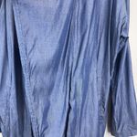 ASTR the Label Women Open Front Chambray Cardigan Jacket Large Blue Lagenlook Photo 2