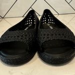 Melissa  JASON WU CAMILLA WOVEN BLACK JELLY OPEN TOE FLATS SHOES summer size 7 Photo 6