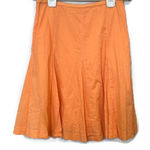 Garnet Hill  Peach Cotton Skirt with Pink Embroidery Photo 0