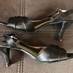 Liz Claiborne BlackSatinFabric Slingback Sandals 6 Photo 4