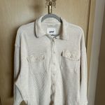 Aerie  Beige Waffle Knit Button-Down Shirt Photo 1