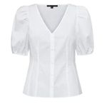 French Connection  Armina‎ Poplin Short Puff Sleeve Top Size XS NWT Photo 11