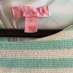 Lilly Pulitzer Dress Lana Cap-Sleeve Engineer-Striped Dress Poolside Blue L GUC Photo 5