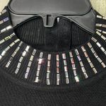 Calvin Klein  Size Small Embellished Mirror Tiles 3/4 Bell Sleeve Sweater Dress Photo 7