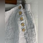 J. Jill Love Linen M Gray Striped Wide Leg Beachcomber Pull Photo 2