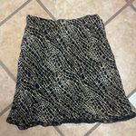 Classiques Entier  Black and Tan Patterned A-Line Skirt Photo 0