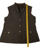 Talbots Women's Brown Quilted Vest Corduroy Collar Sleeveless Button Size Small Photo 9