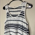 Anthropologie  Moth Sleeveless Sweater Tank Black White Striped Womens Size M Photo 2
